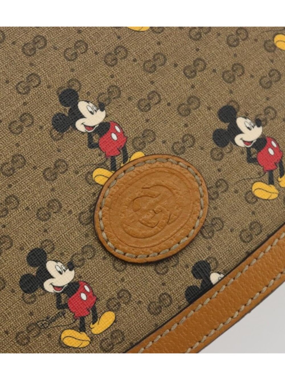 GUCCI Micro GG Supreme GUCCIxDisney Bag PVC Beige Gold 602694 - Picture 9 of 16